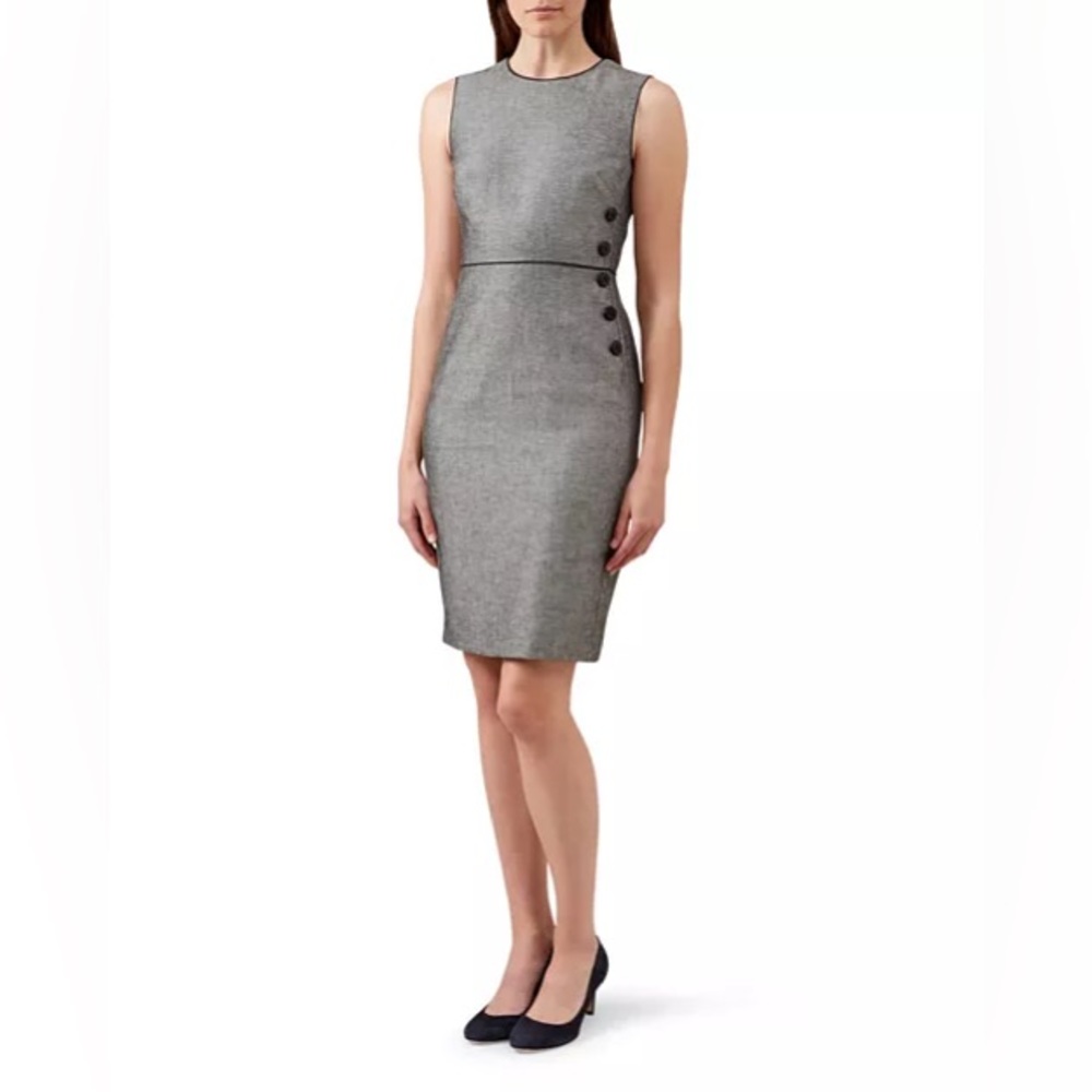 Hobbs London Juliet Flax/Linen Sheath Dress Size US 10